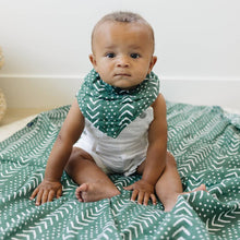 Load image into Gallery viewer, Forest Friends + Mudcloth Classic Muslin Bandana Bib Set
