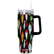 Load image into Gallery viewer, Fishing Lures Tumbler Cup with Straw
