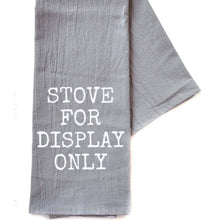 Load image into Gallery viewer, Driftless Studios - Stove For Display Only - Grey Kitchen Hand Towel