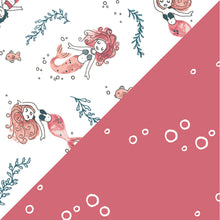 Load image into Gallery viewer, Mermaid + Bubbles Oh-So-Soft Muslin Swaddle Blanket Set