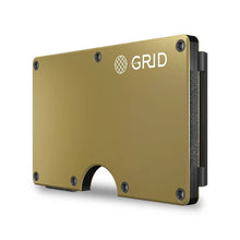 Load image into Gallery viewer, Grid Wallet // Gold Aluminum