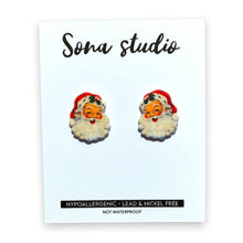 Load image into Gallery viewer, Vintage Santa Earrings
