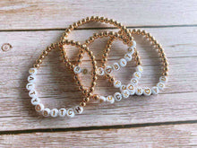 Load image into Gallery viewer, Gold Filled Ball Beaded Message Bracelets