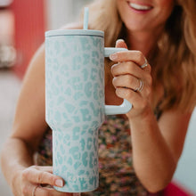 Load image into Gallery viewer, Modern Mint Leopard 38 Oz Tumbler