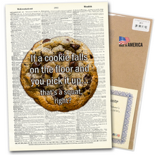 Load image into Gallery viewer, Vintage Dictionary Art - Art Print | Dictionary Page | Vintage | If a Cookie Falls