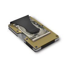 Load image into Gallery viewer, Grid Wallet // Gold Aluminum
