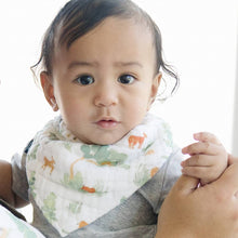 Load image into Gallery viewer, Forest Friends + Mudcloth Classic Muslin Bandana Bib Set