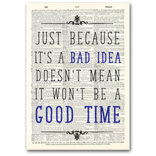 Load image into Gallery viewer, Vintage Dictionary Art - Vintage Art Dictionary Page - Just Because It's Bad