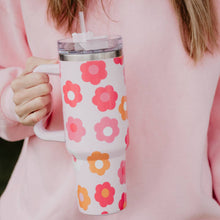 Load image into Gallery viewer, Groovy Flowers Tumbler Cup with Handle