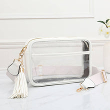 Load image into Gallery viewer, Clear/WHT Crossbody Bag