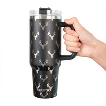 Load image into Gallery viewer, Deer All Over Black Tumbler for Men