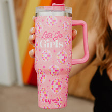 Load image into Gallery viewer, Let's Go Girls Tumbler Cup with Straw and Handle