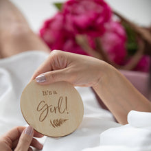 Load image into Gallery viewer, Bebe au Lait - It's A Girl Milestone Disc
