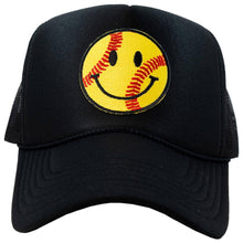Load image into Gallery viewer, Softball Happy Face Patch Women's Foam Trucker Hat
