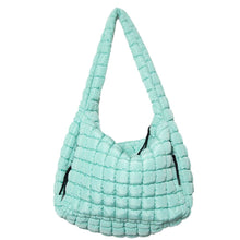 Load image into Gallery viewer, Mint Quilted Women's Tote Bag
