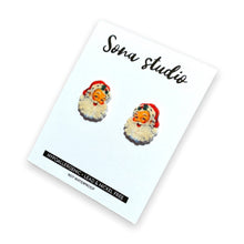 Load image into Gallery viewer, Vintage Santa Earrings
