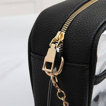 Load image into Gallery viewer, Clear/BLK Crossbody Purse
