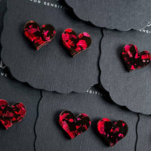 Load image into Gallery viewer, Dixie Bliss - Classic Hearts in Holographic Scarlet
