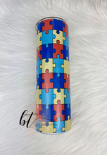 Load image into Gallery viewer, Autism Sublimation Tumbler, 30oz Skinny Tumbler
